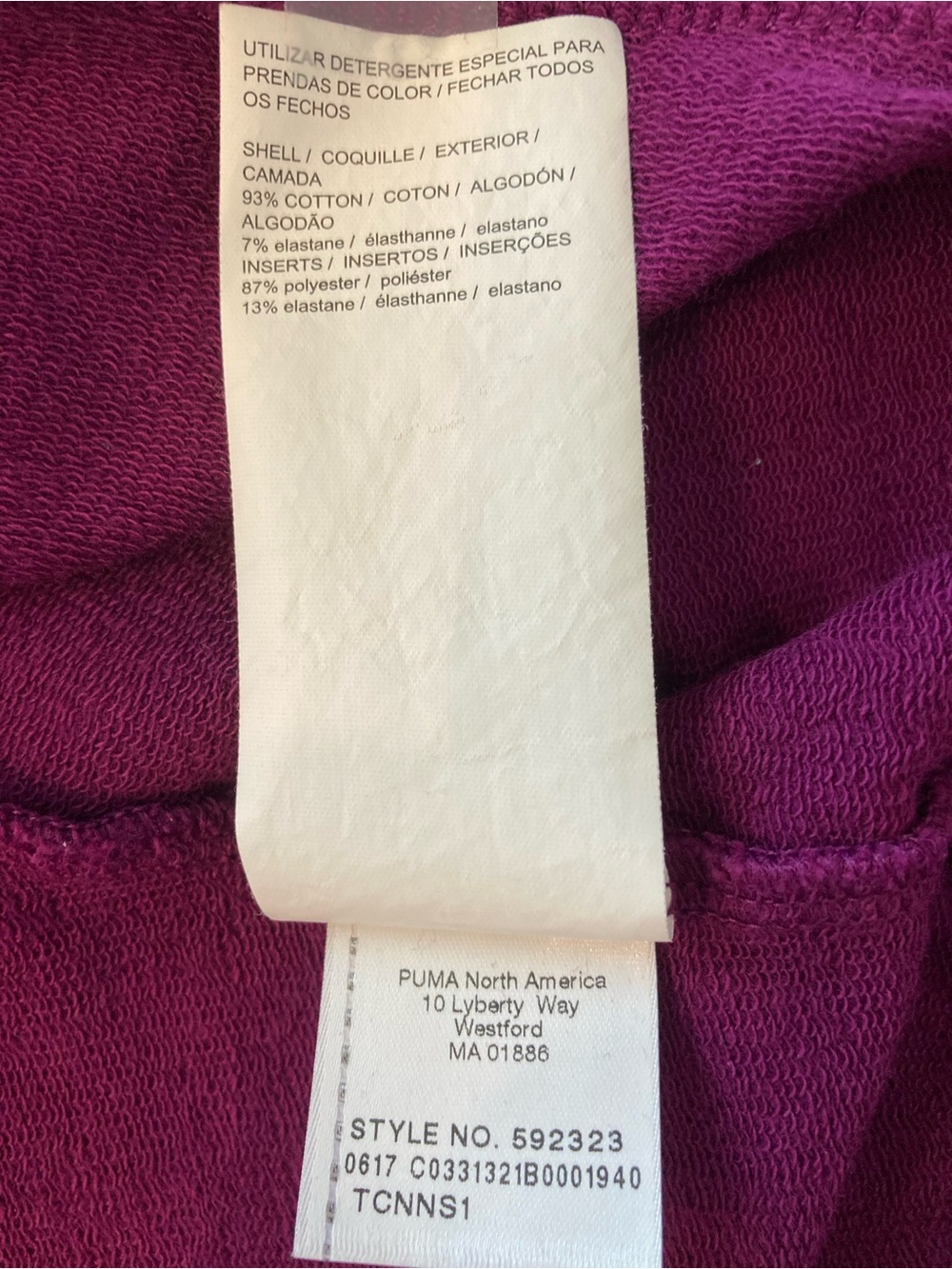 Puma Womens Transition Crop Hoodie Purple 1/4 Zip Pullover Sweatshirt Activewear - Picture 5 of 8